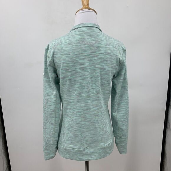 Straight Down Zip Up Jacket Womens S Small Sea Mist Pockets Collar Performance - Picture 3 of 12